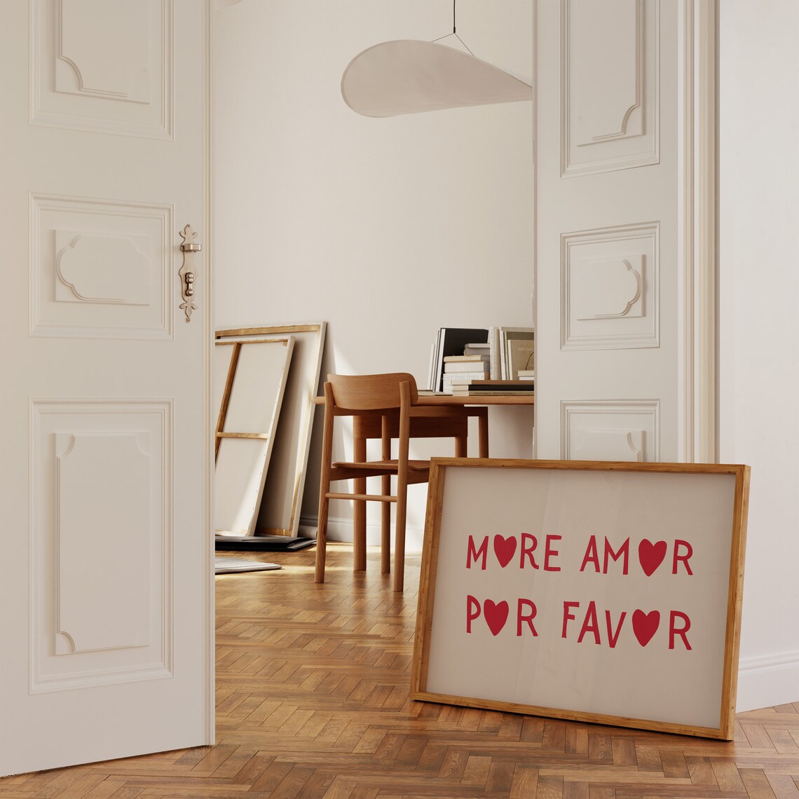 More Amor Por Favor Minimalist Heart Poster - Image 3