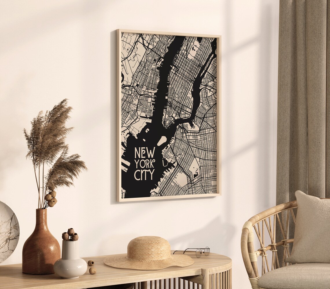 New York City Map Print, Minimalist Travel Poster - Image 2