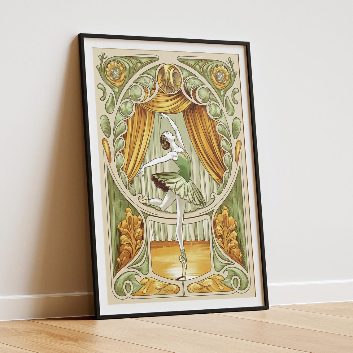 Elegant Ballet Dancer, Graceful Ballerina Art Print - Image 2