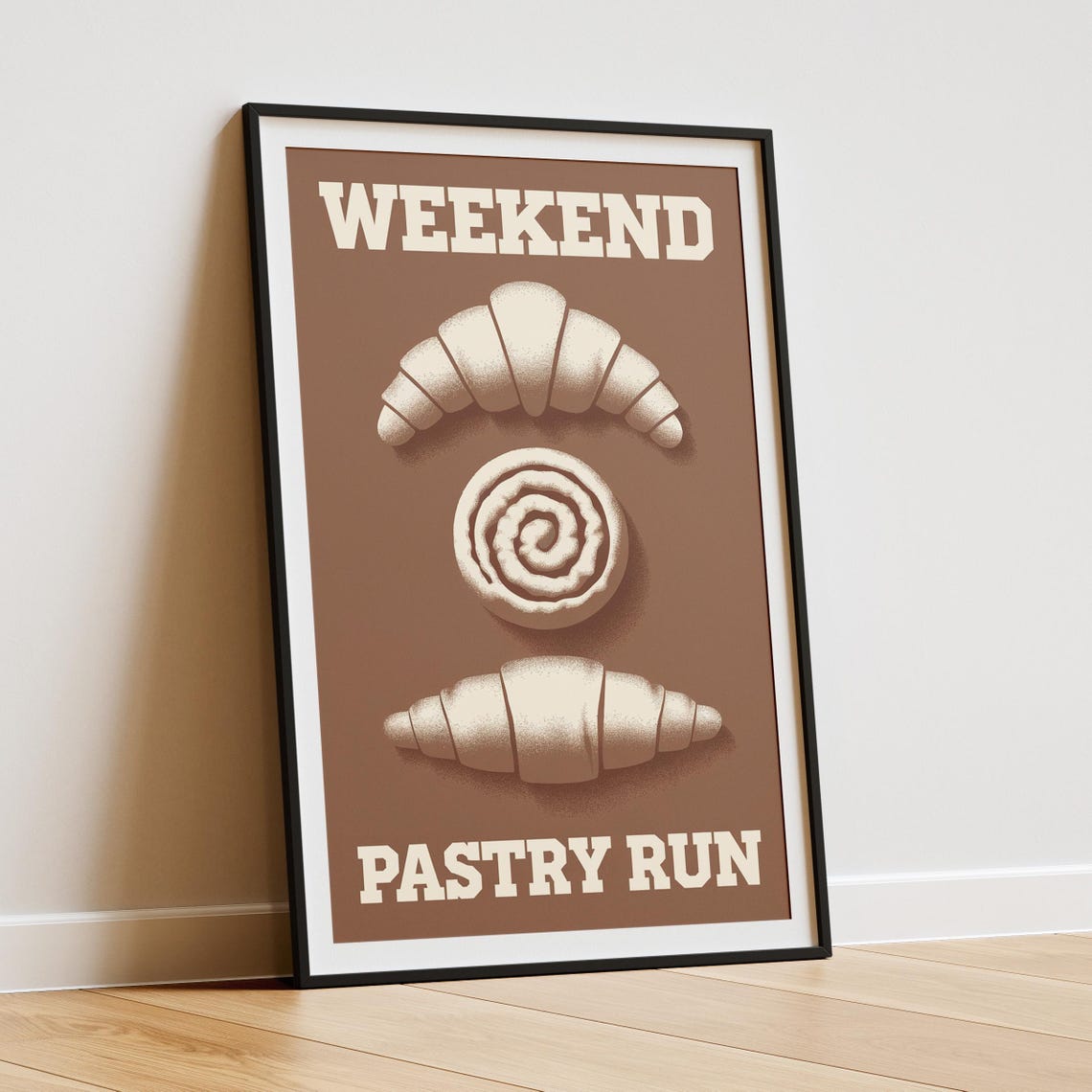 Weekend Pastry Run, Minimalist Kitchen Bakery Art Print - Image 4