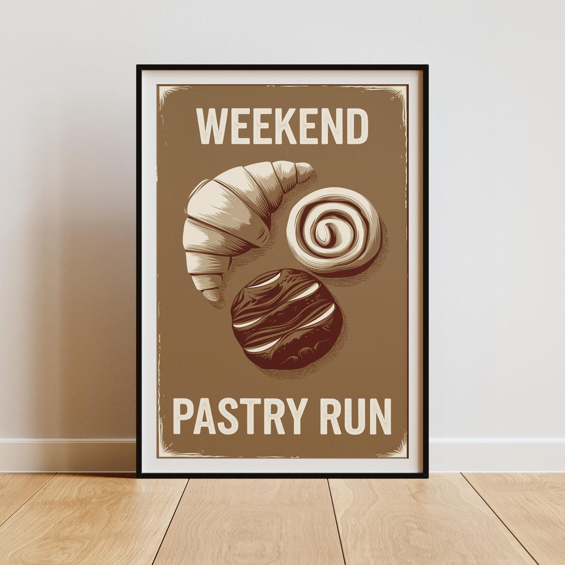 Weekend Pastry Croissant, Minimalist Kitchen Decor - Image 3