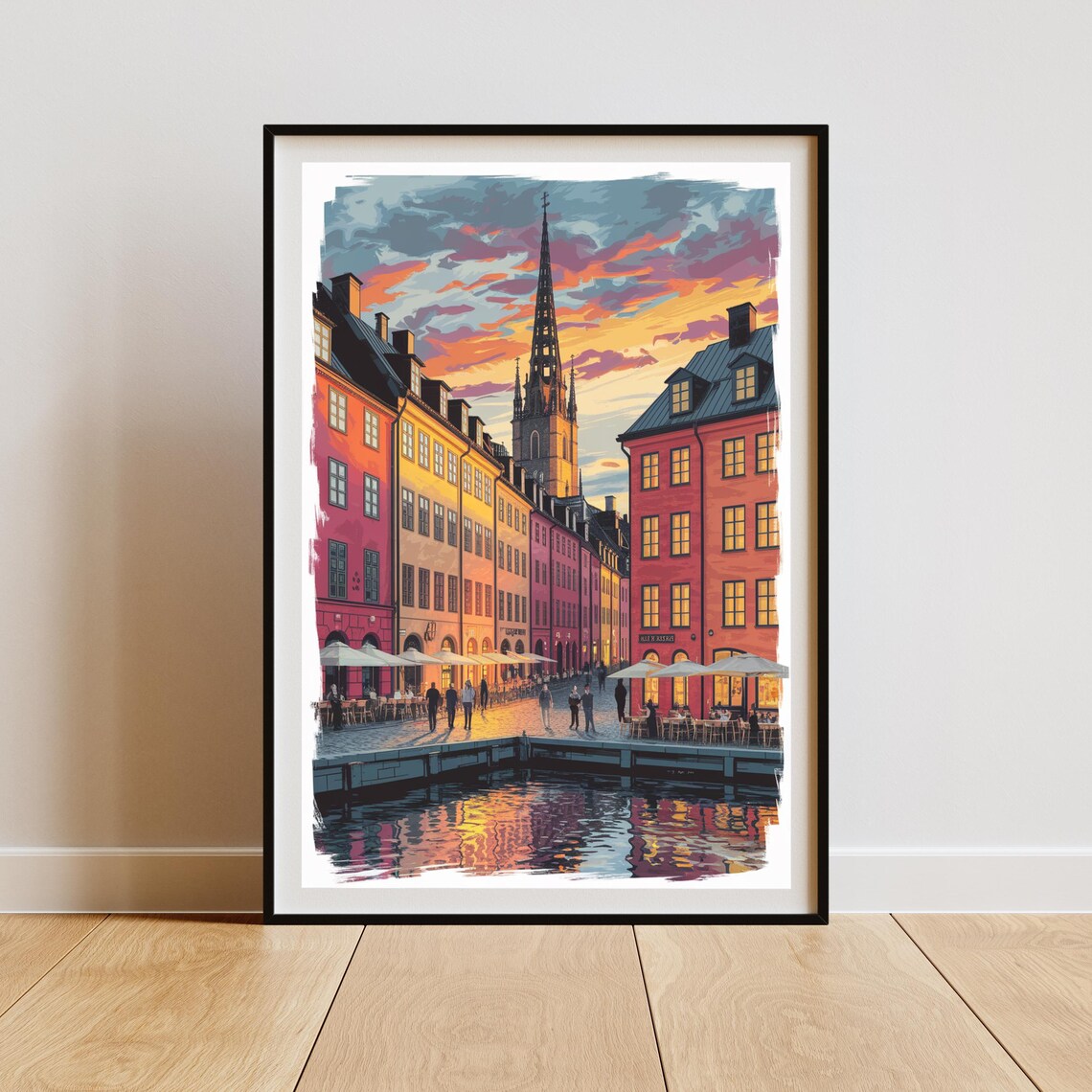 Stockholm Old Town Gamla Stan - Travel Poster - Image 2