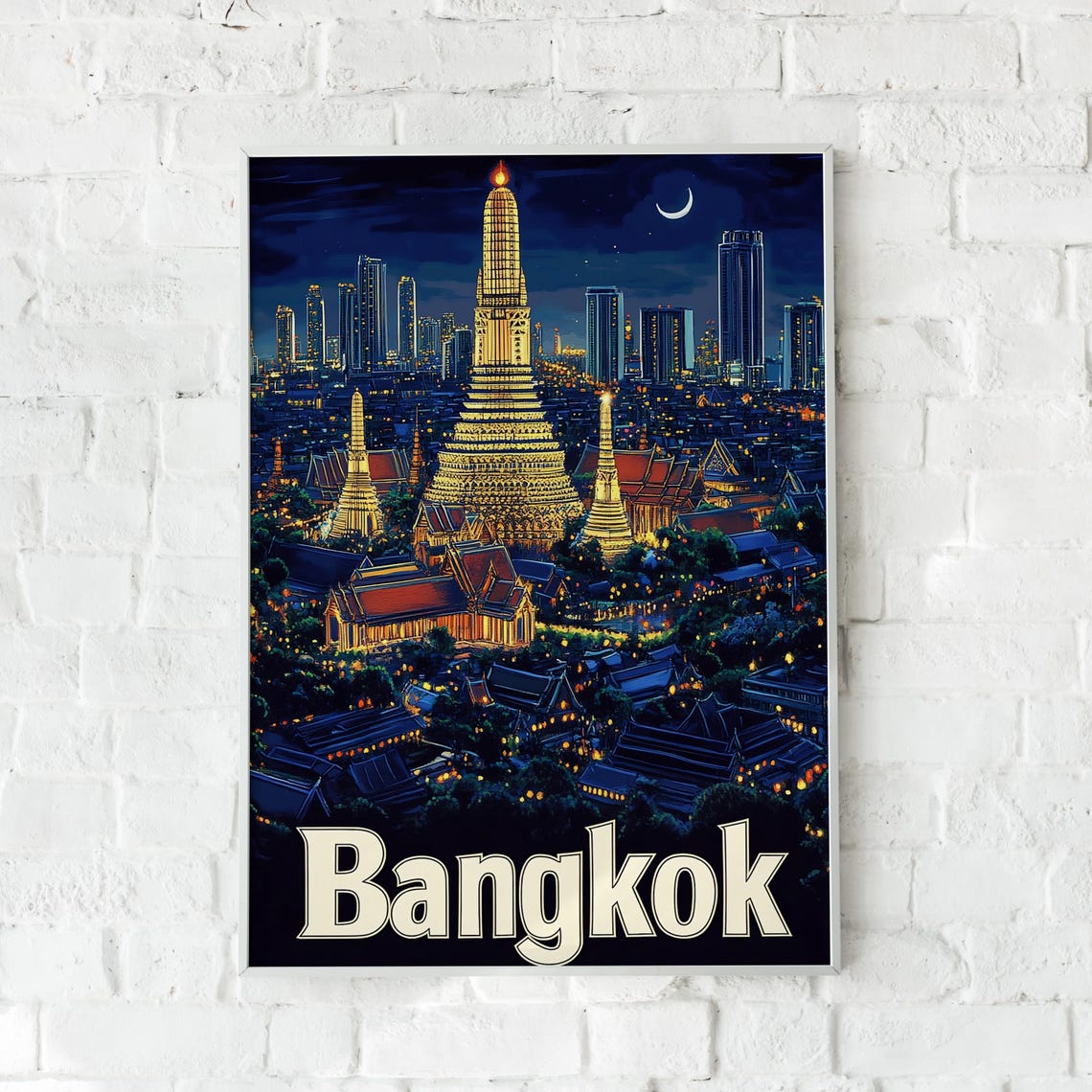 Bangkok City Print, Thailand Travel Poster - Image 6