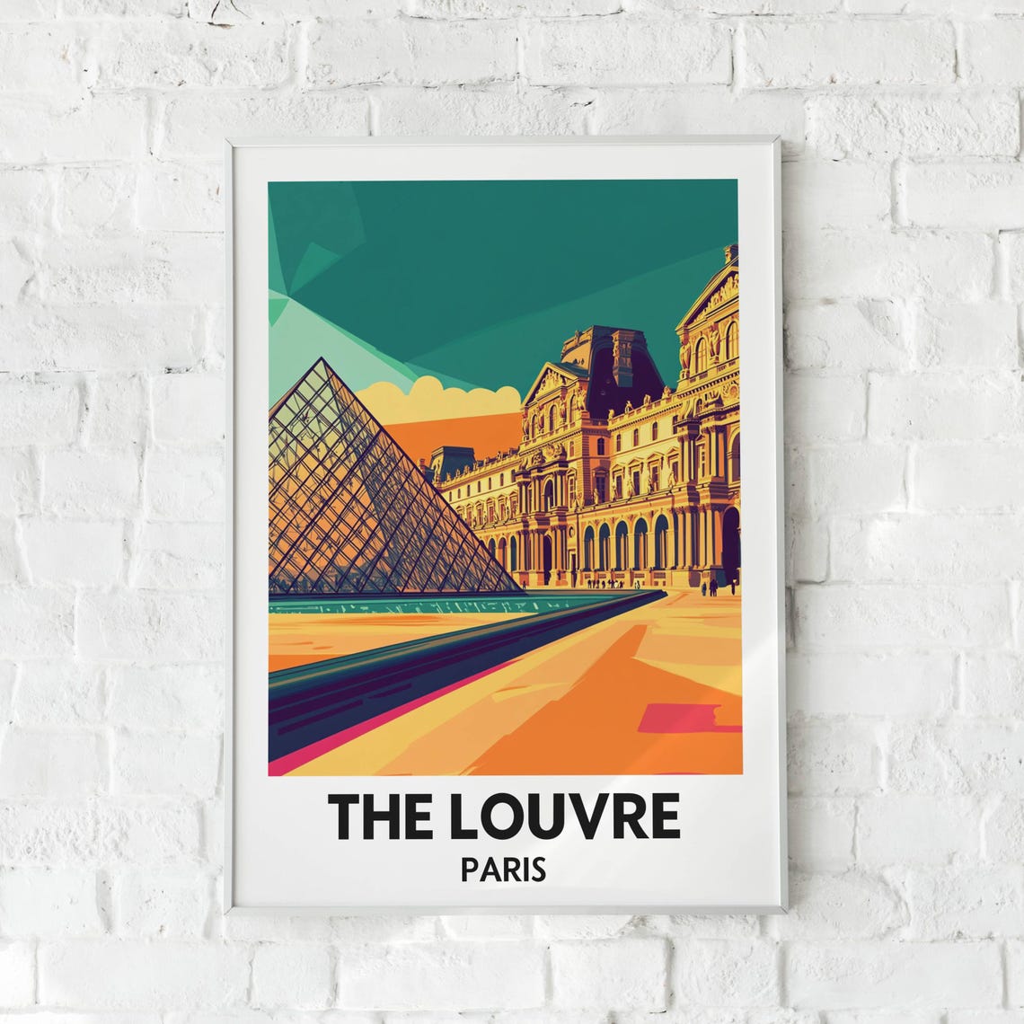 Louvre Museum Poster, Paris Landmark Art Print - Image 6