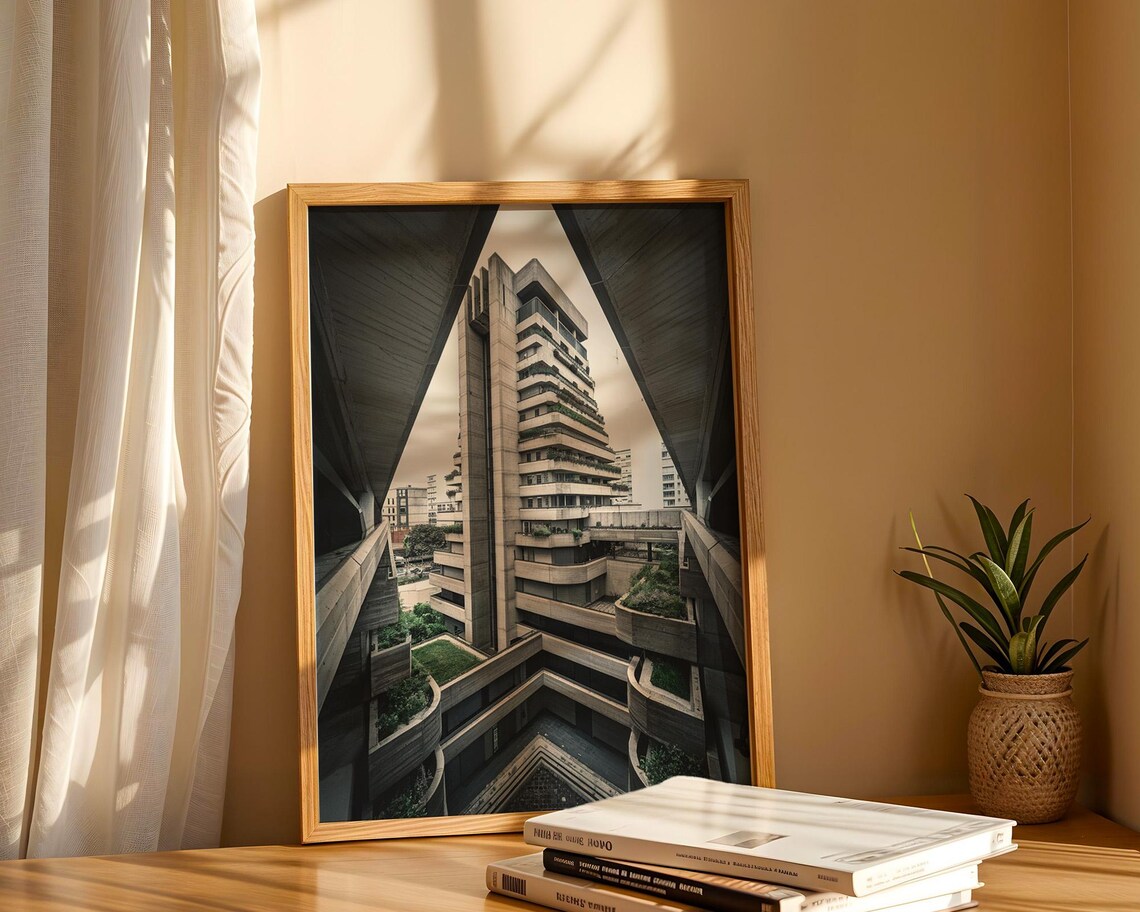 Brutalist Architecture Photograph, Modern Office Decor - Image 5