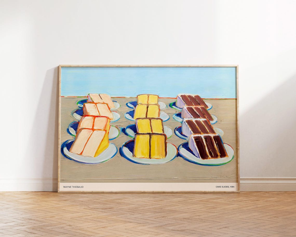 Wayne Thiebaud Cake Slices 1994 Pop Art Dessert Painting Print