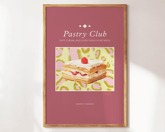 Kitchen Prints Sweets Pastry Print Retro Mid Century Modern Wall Art And Food Cake Canvas Home Decor