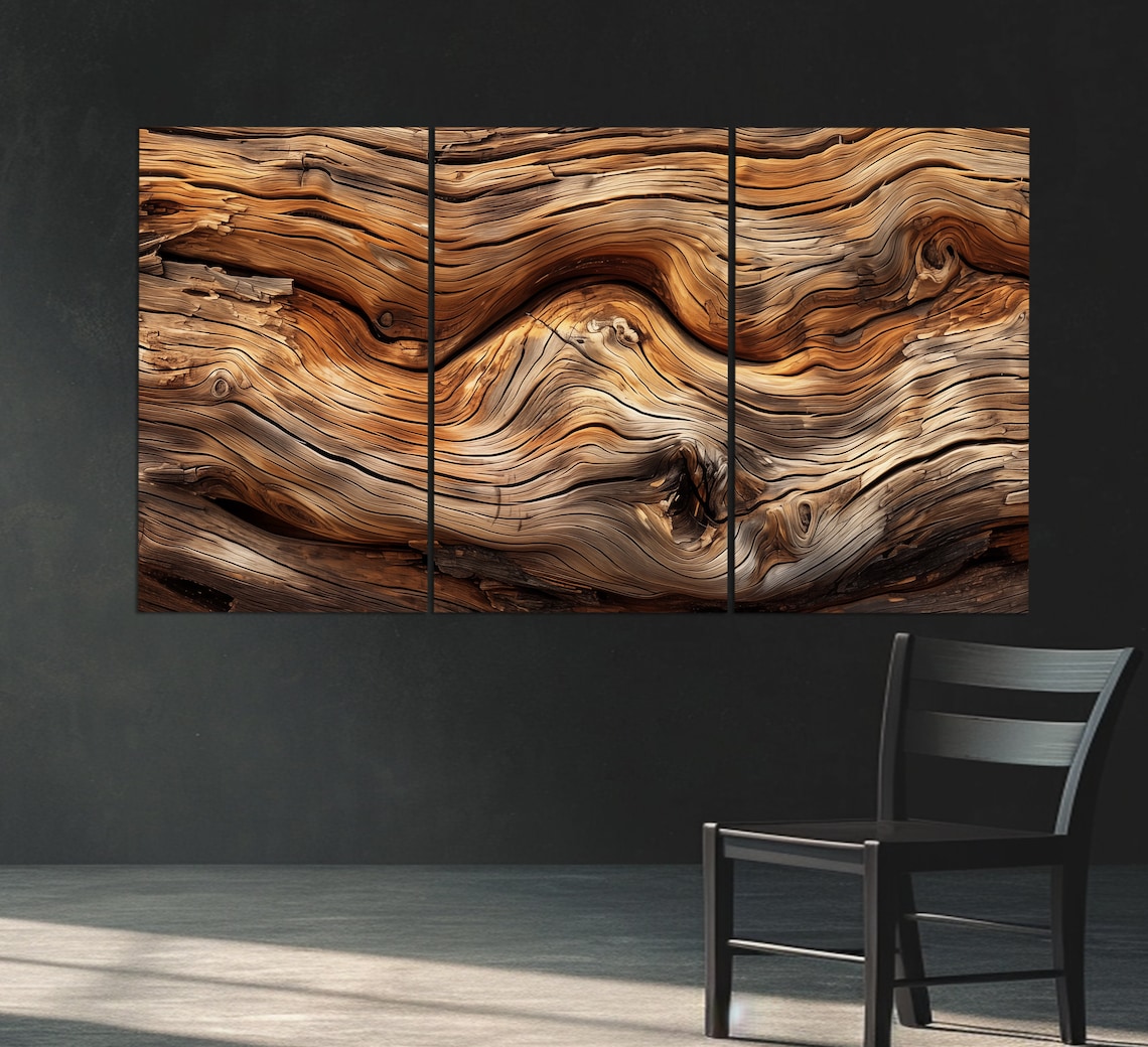 Wood Texture Art Print, Warm Tones Wall Decor - Image 2