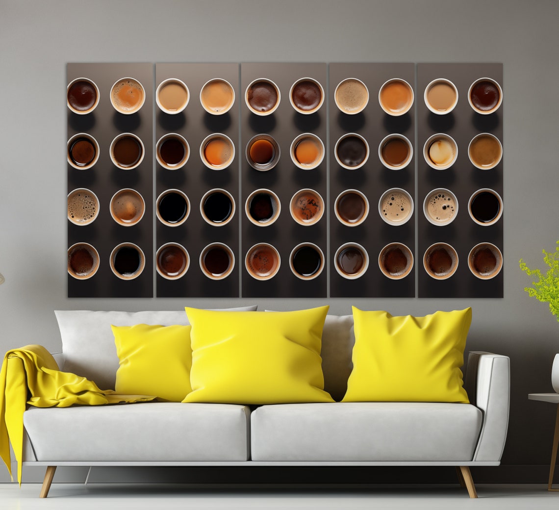 Abstract Coffee Wall Art Coffee Cups Print Coffee Poster Kitchen Wall Decor Coffee Shop Decor Cafe Wall Decor Coffee Print - Image 3