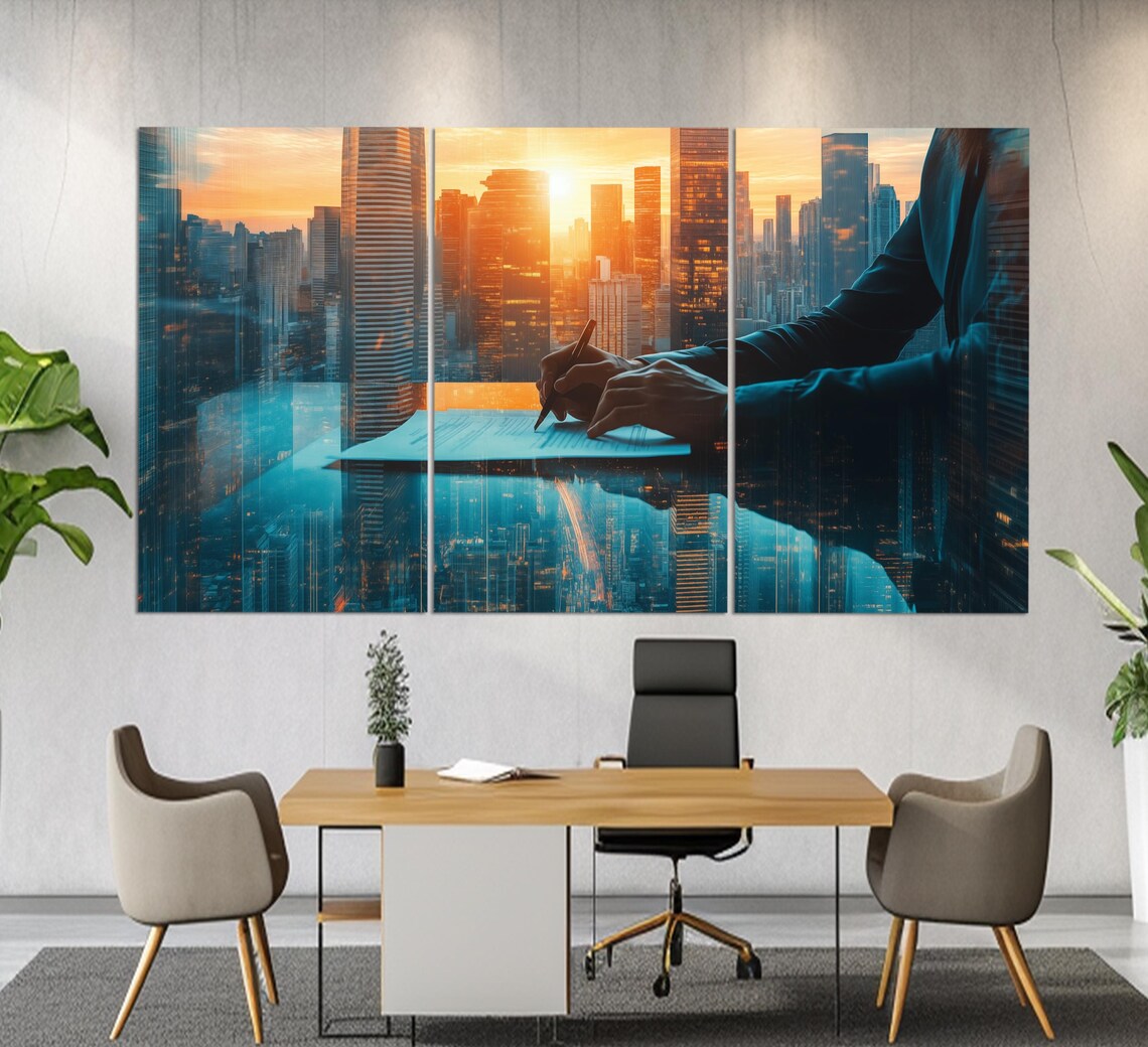 Signing A Contract Office Wall Decor, Business Gift - Image 6