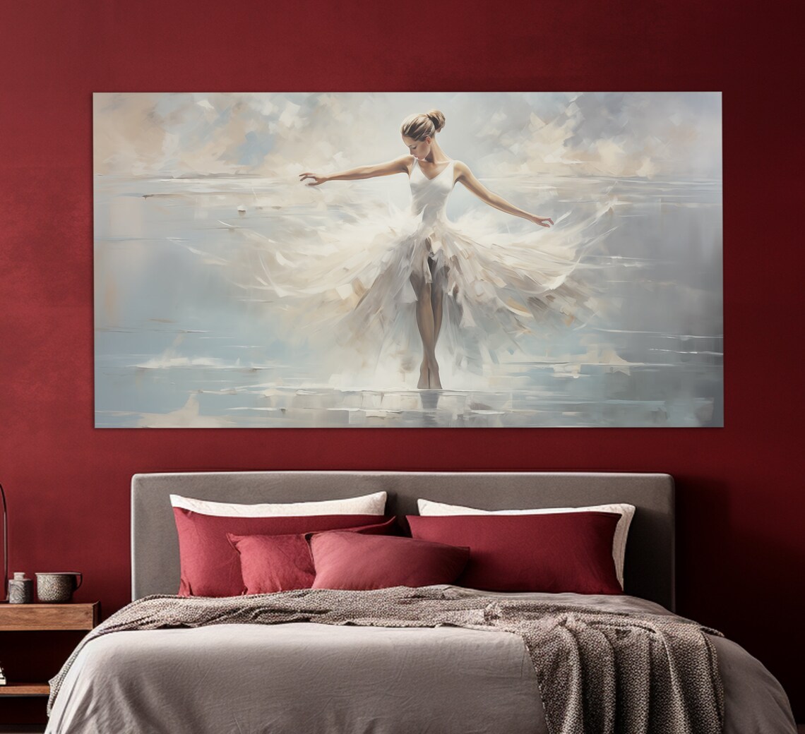 Ballerina Oil Painting Style Ballet Art Print - Image 3