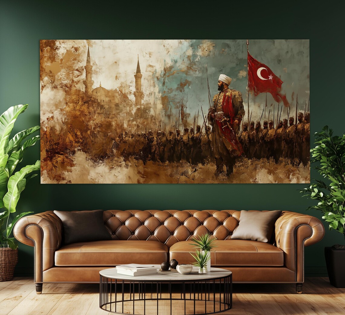 Ottoman Empire Army Vintage Oil Painting Art Print