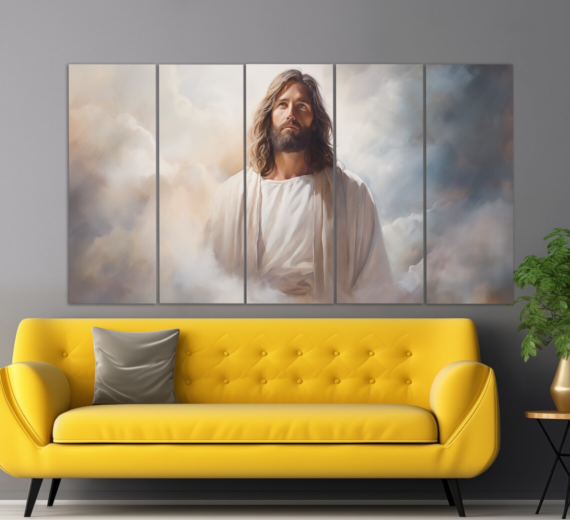 Jesus Christ Vintage Oil Painting Style Print - Image 5