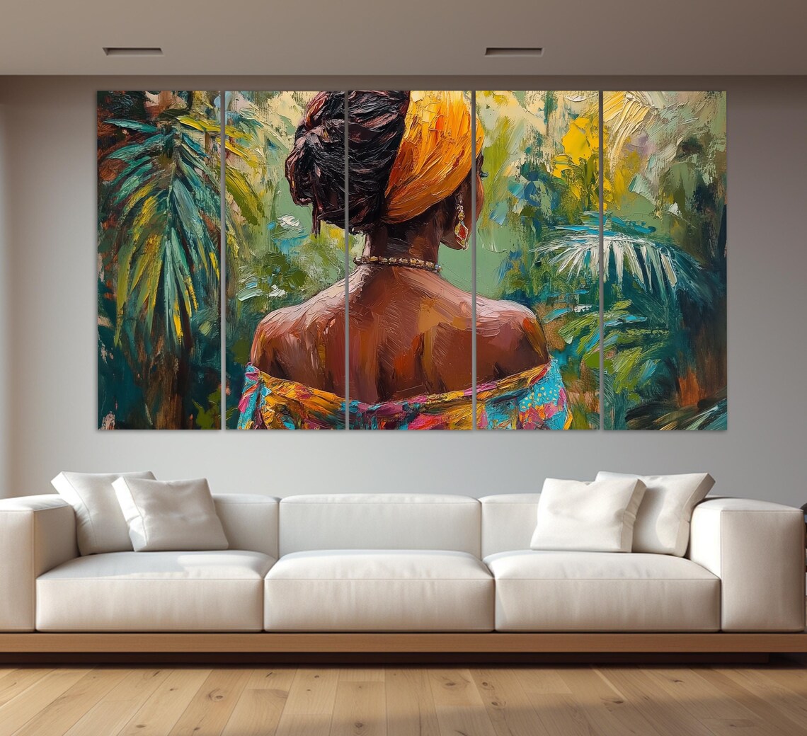 Caribbean Woman Vintage Oil Painting Style Art Print - Image 4
