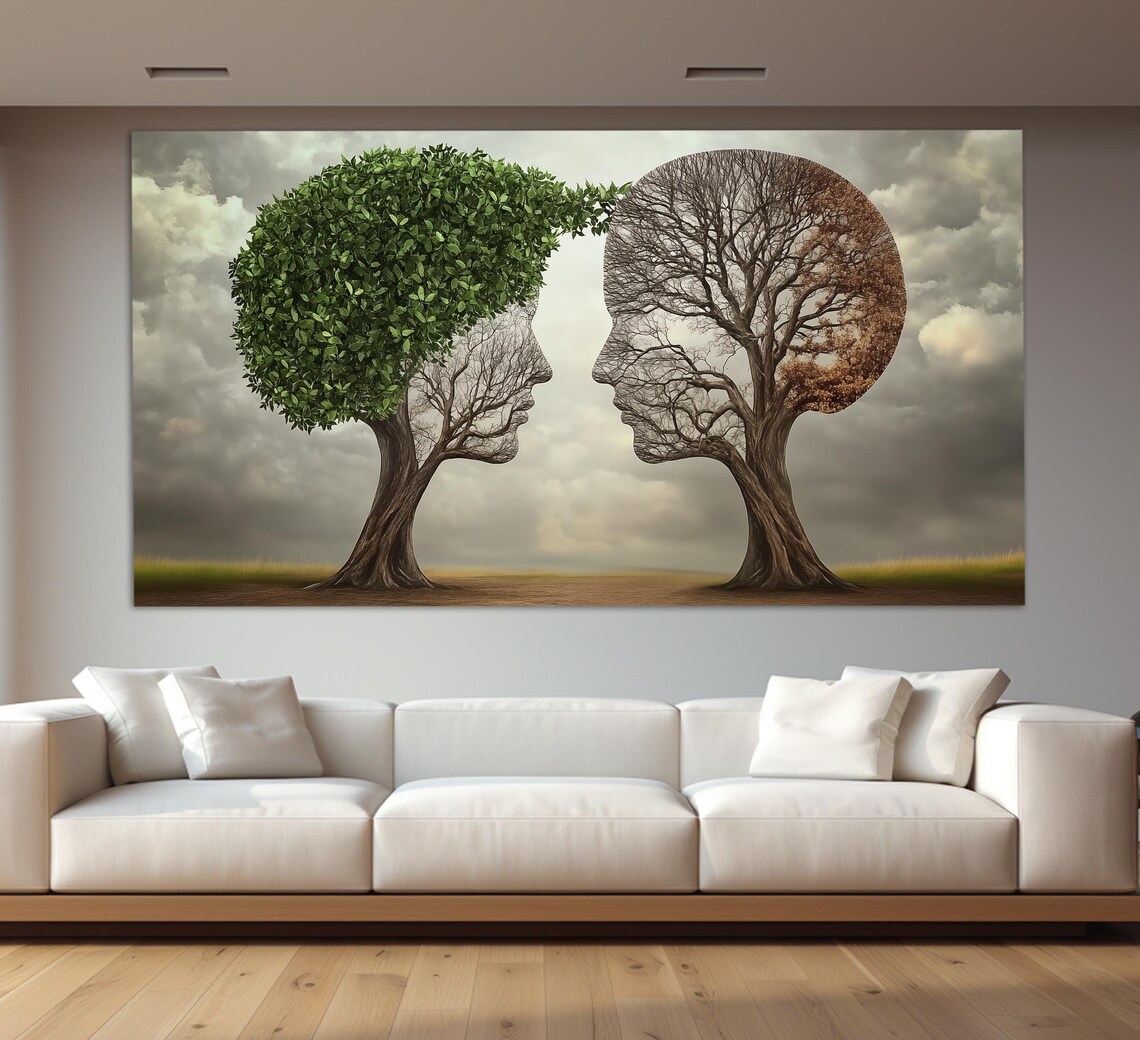 Abstract Psychology Art Print, Office Wall Decor