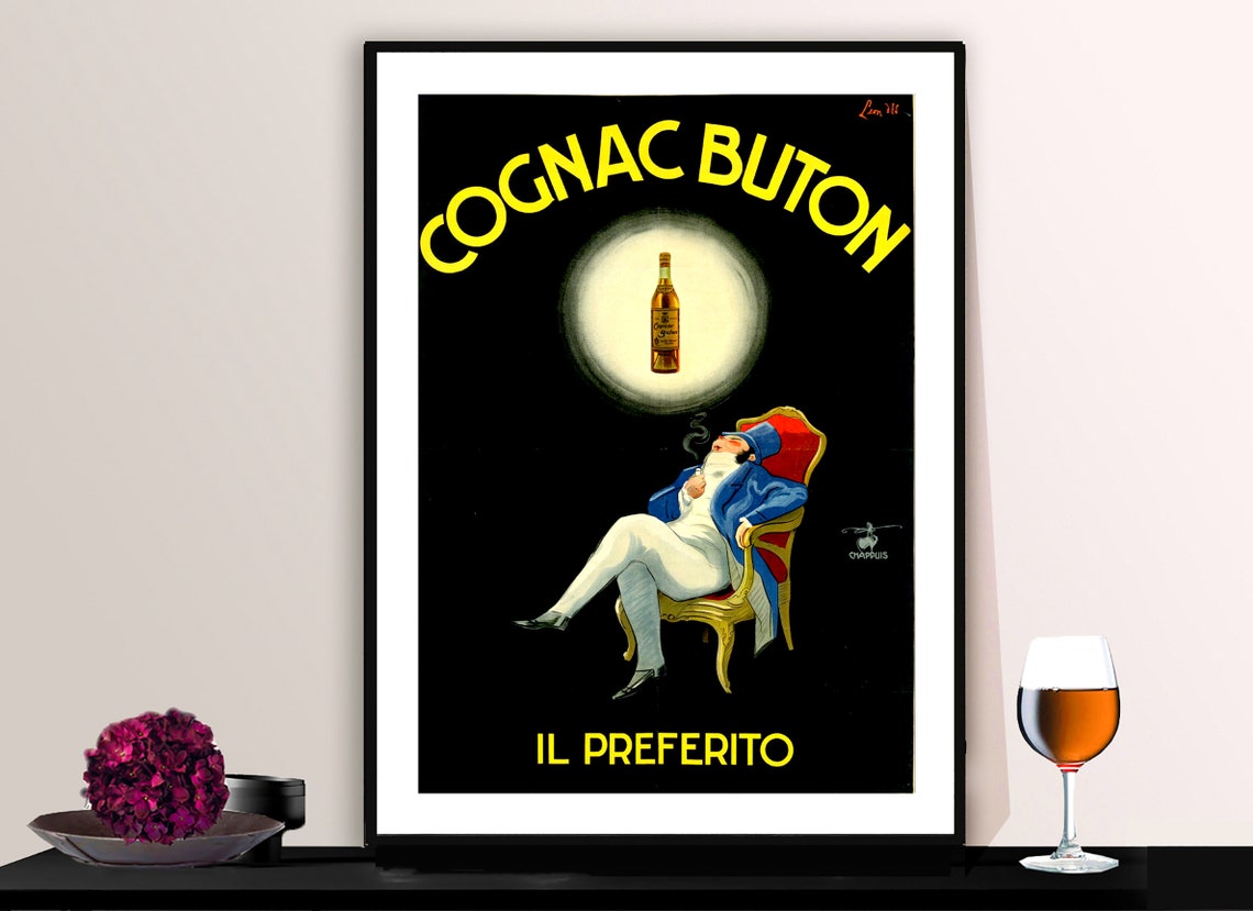 Cognac Buton Il Preferito Dreaming Gentleman Bottle Ad Poster