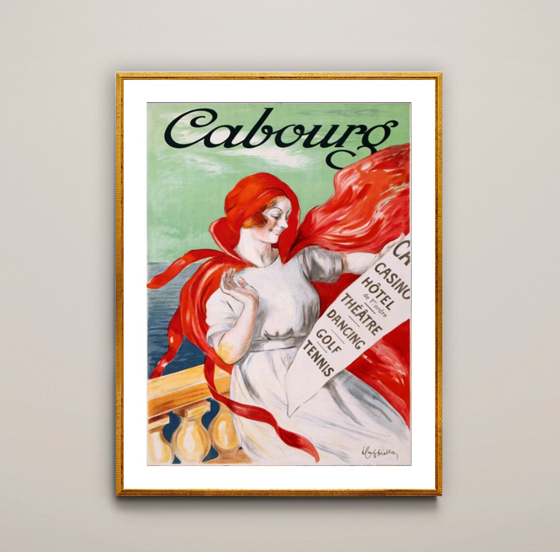 Cabourg Vintage French Seaside Resort Casino Golf Tennis Travel Poster