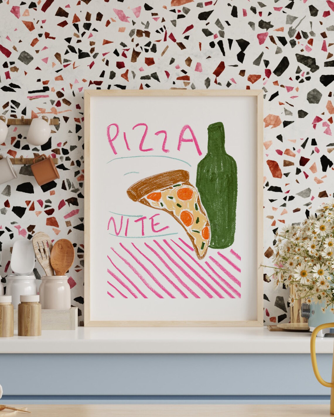Pizza Night Kitchen Wall Decor Art Print - Image 3