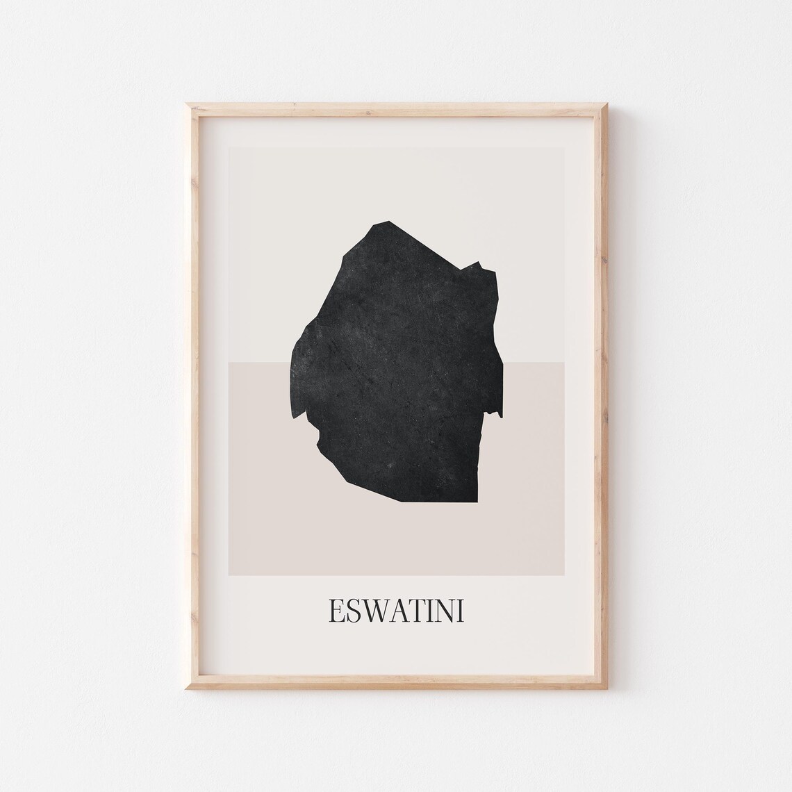 Eswatini Map Poster Print Minimalist Boho Wall Art Decor For Home Or Gift
