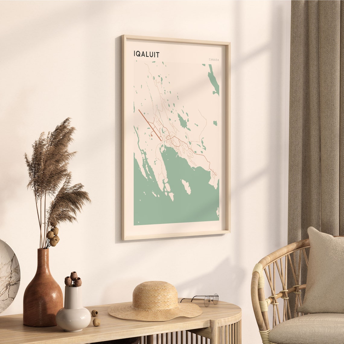 Iqaluit Canada Minimalist City Map Poster Arctic Northern Artwork - Image 3