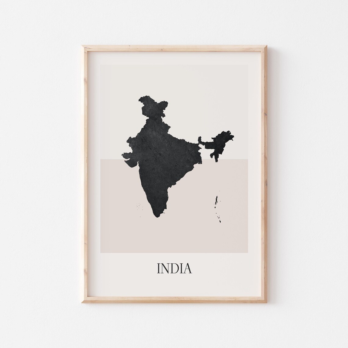 India Map Poster Print Minimalist Boho Wall Art Decor For Home Or Gift