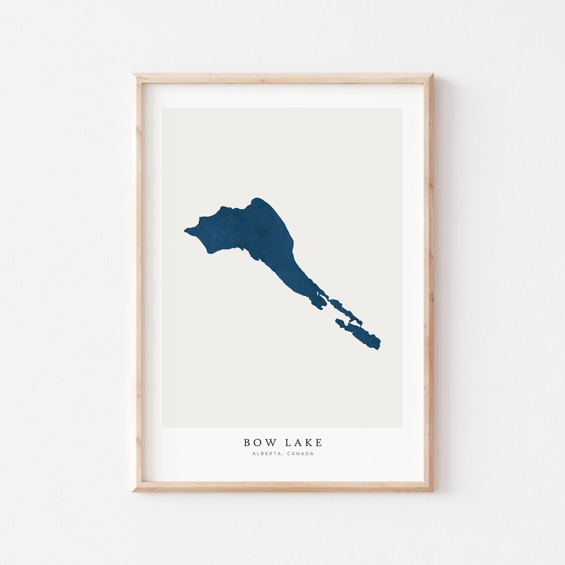 Bow Lake Poster Print, Alberta Canada Map