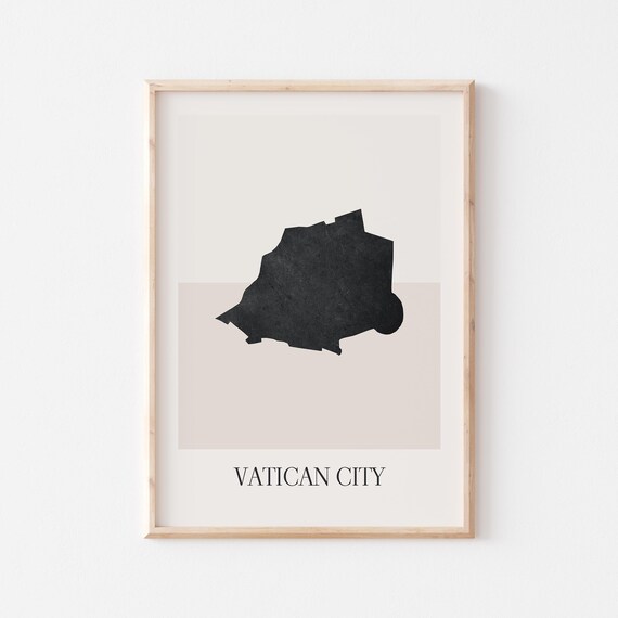 Vatican City Map Poster Print Minimalist Boho Wall Art Decor For Home Or Gift