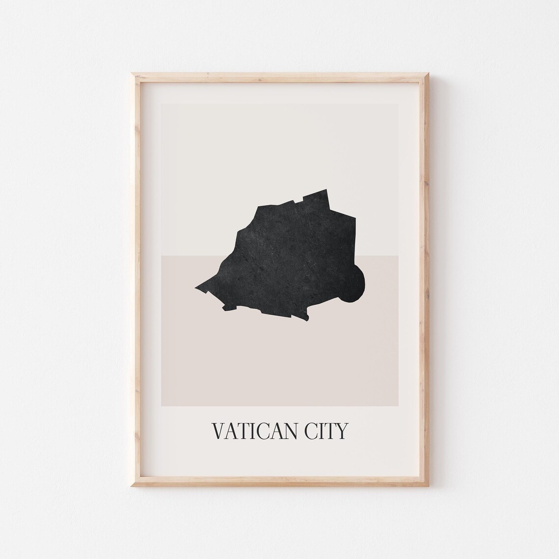 Vatican City Map Minimalist Boho Country Travel Wall Decor Art Print
