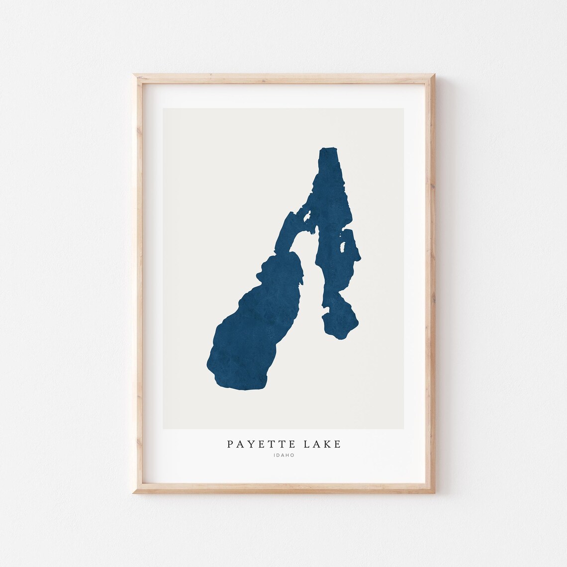 Payette Lake Print Poster Art Wall Map House Gift Idaho