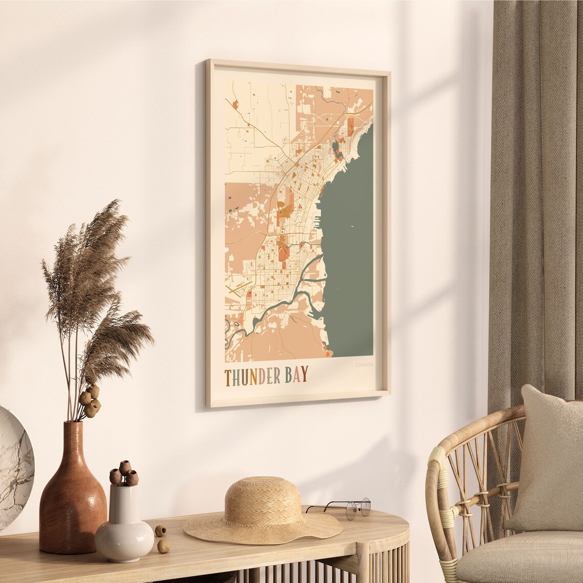 Thunder Bay Map Poster, Boho Ontario Travel Art - Image 3
