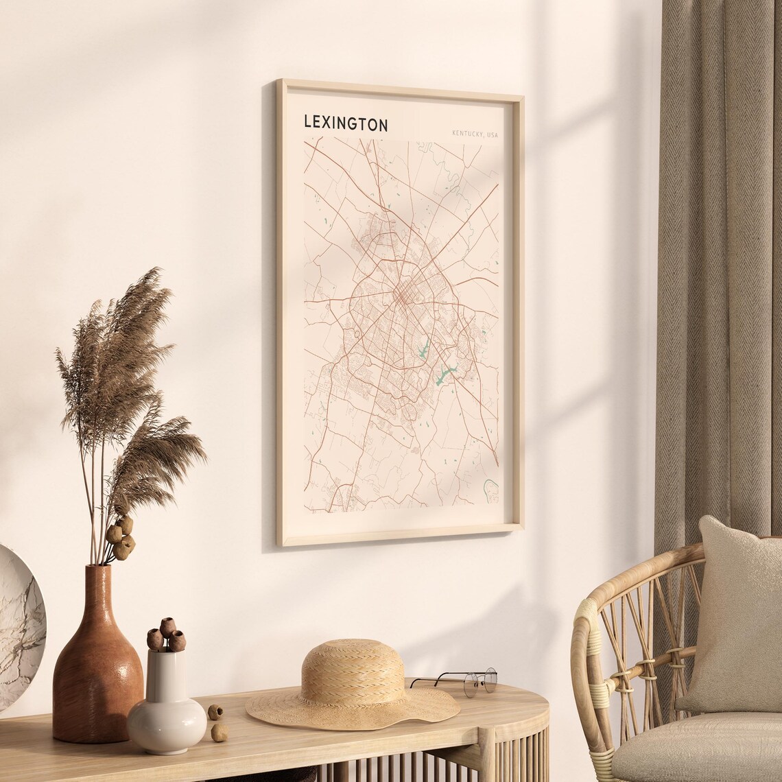 Lexington Kentucky City Map Poster Minimalist Line Art Modern Wall Decor Gift - Image 3