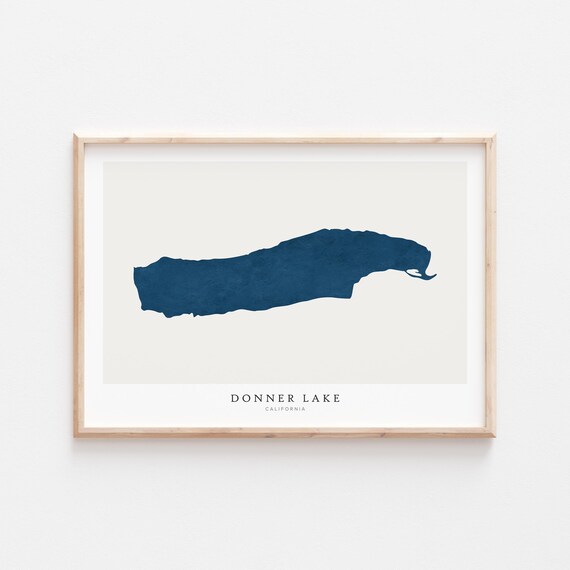 Donner Lake Print Poster Art Wall Map House Gift