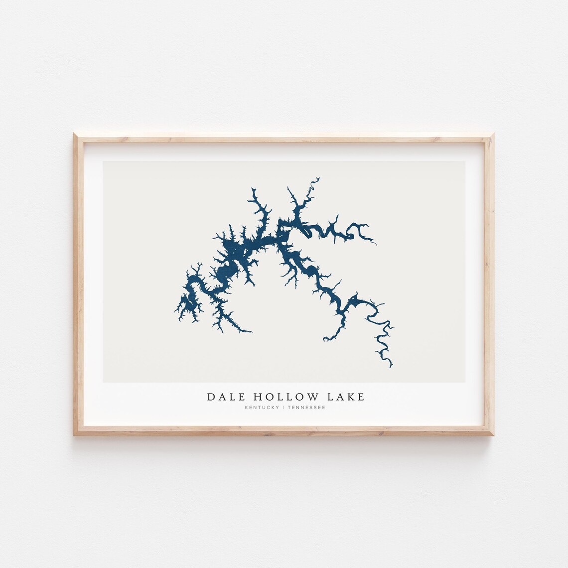 Dale Hollow Lake Map Poster, Kentucky Tennessee