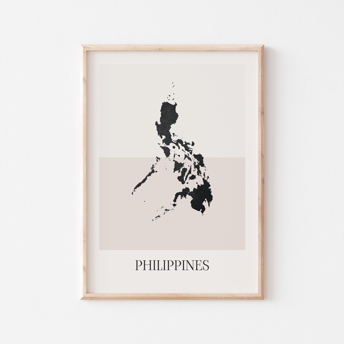 Philippines Map Poster Print Minimalist Boho Wall Art Decor For Home Or Gift