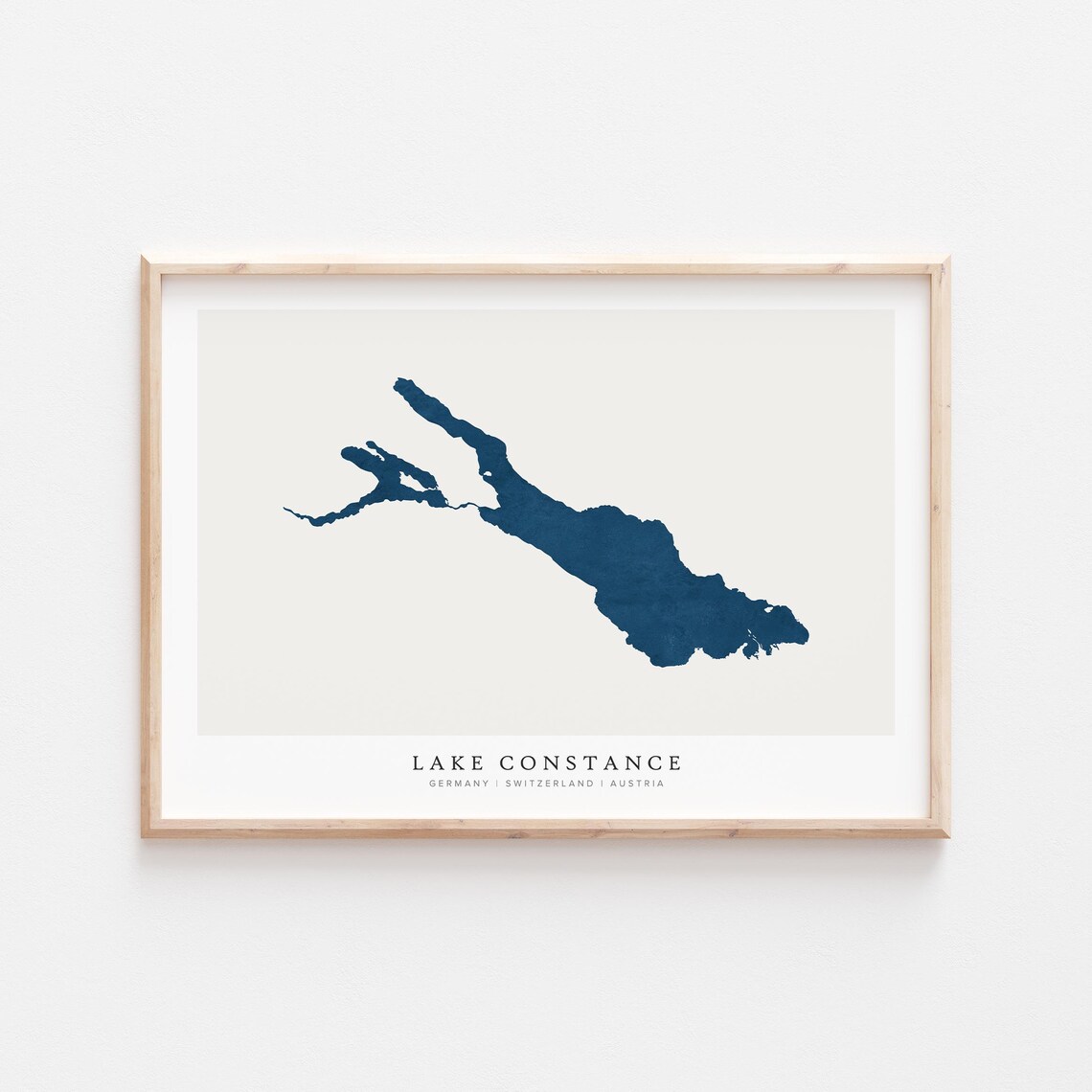 Lake Constance Bodensee Map Art Print