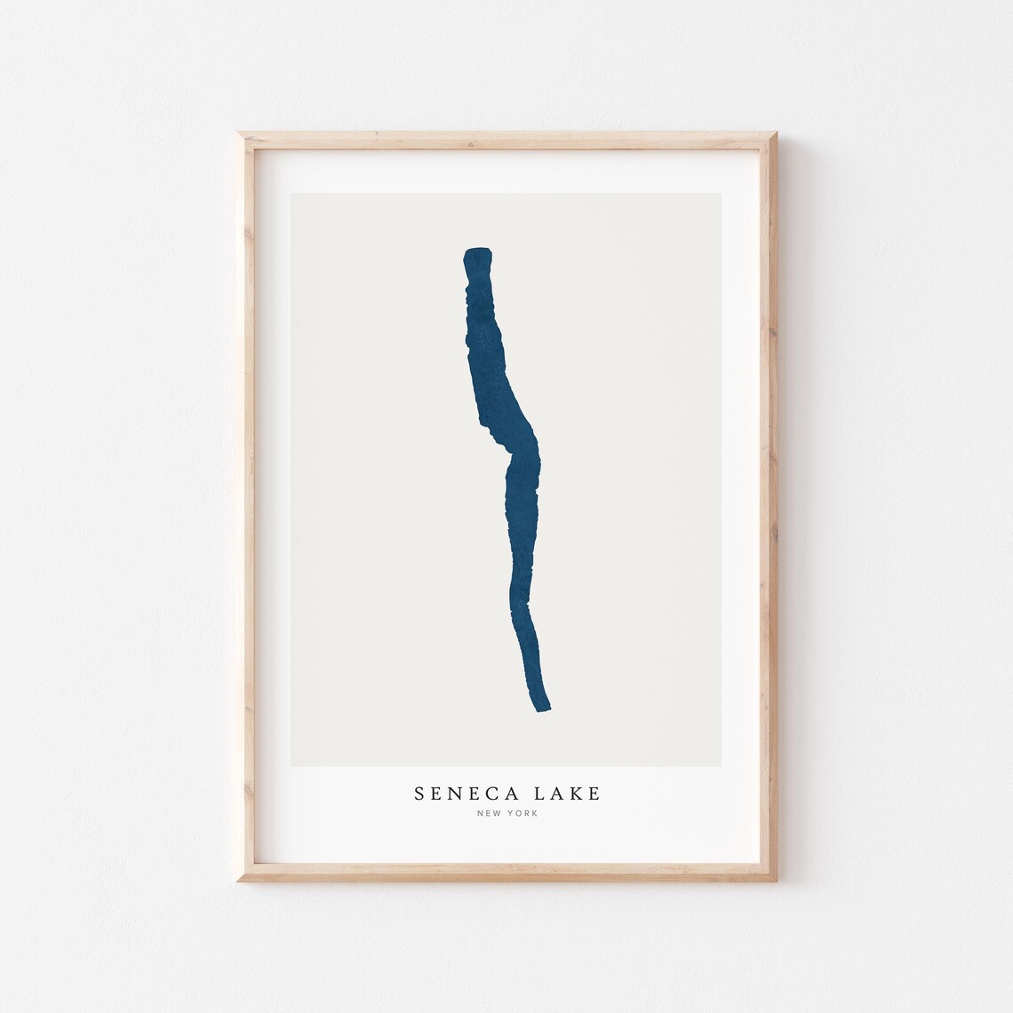 Seneca Lake Print Poster Art Wall Map New York