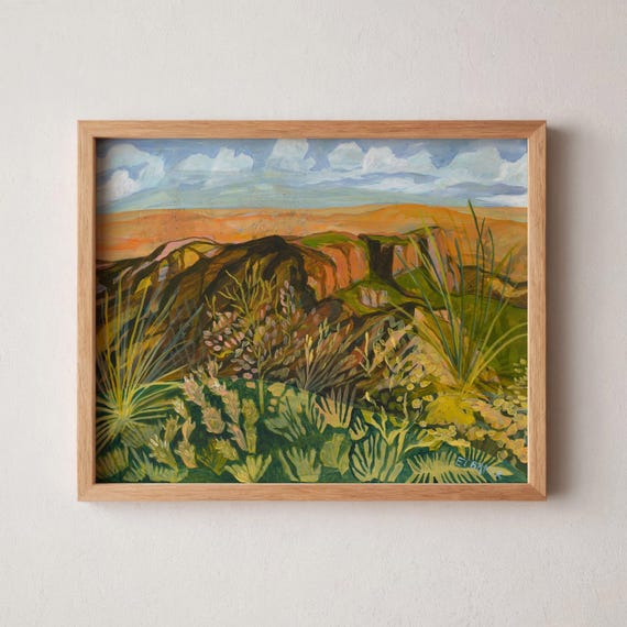 Big Bend National Park Retro Texas Desert Poster