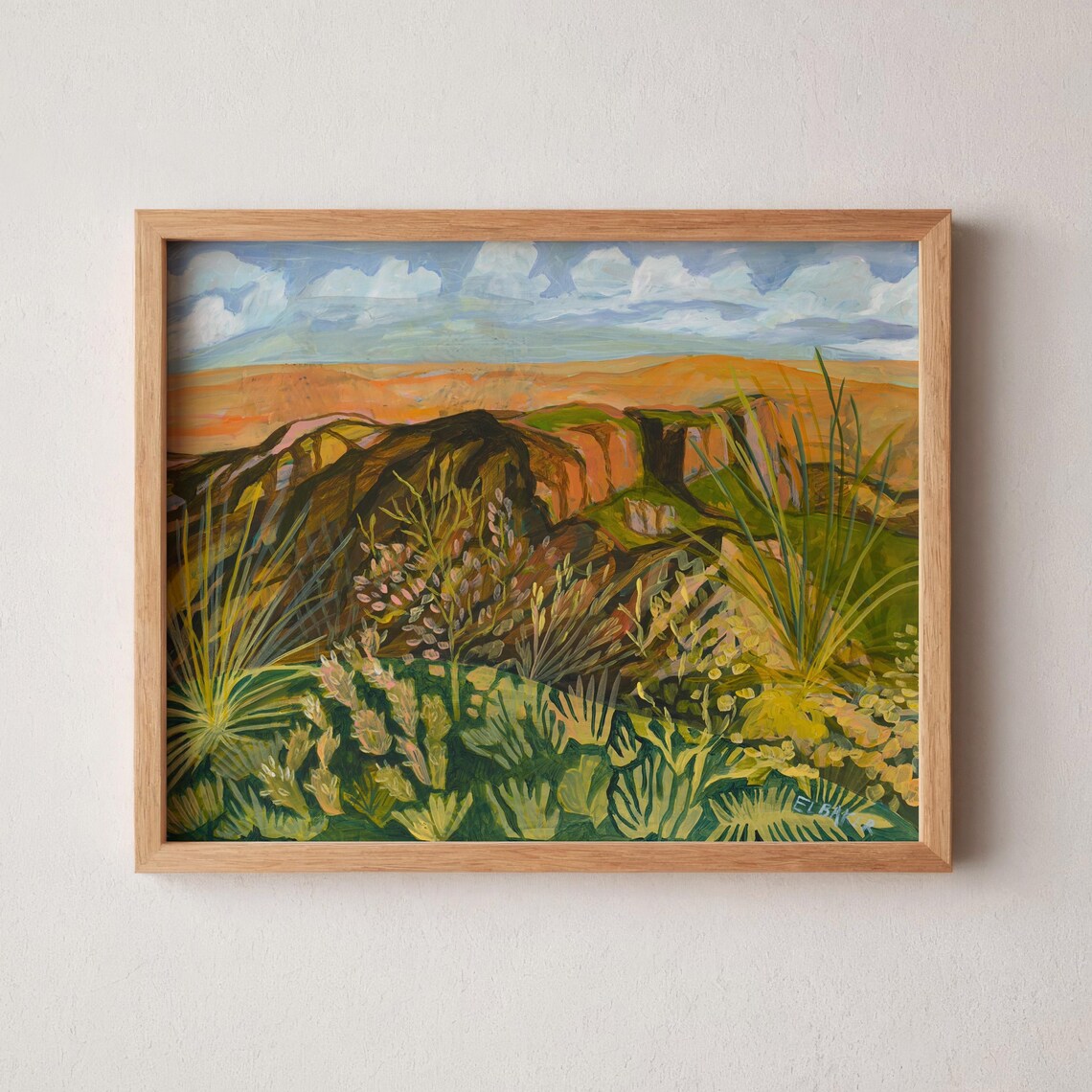 Big Bend National Park Retro Texas Desert Poster