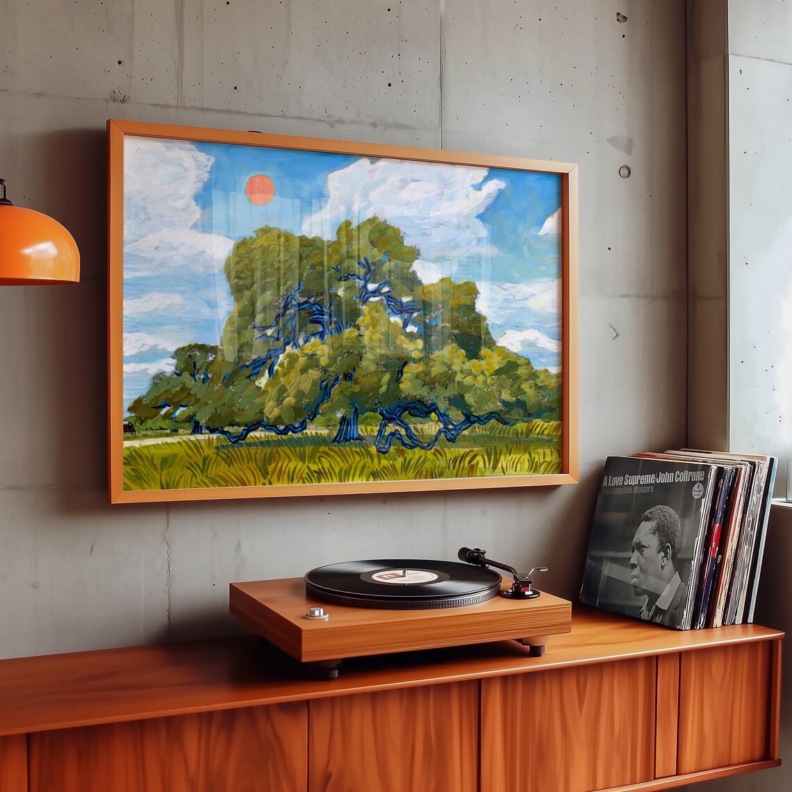Texas Hill Country Live Oak Art Print, Southwest Landscape