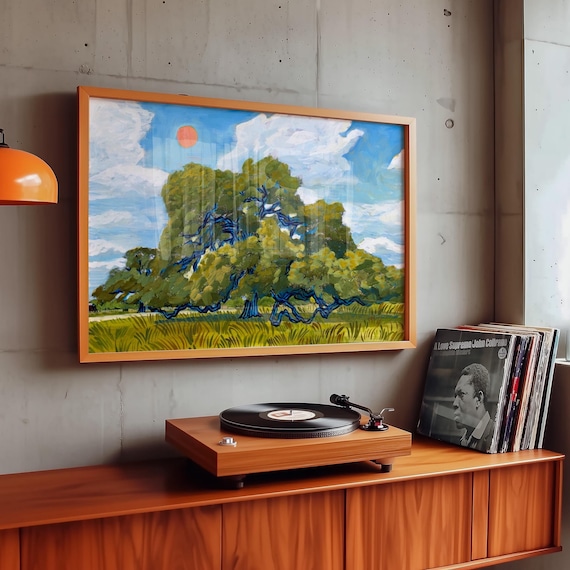 Texas Hill Country Live Oak Art Print, Southwest Landscape