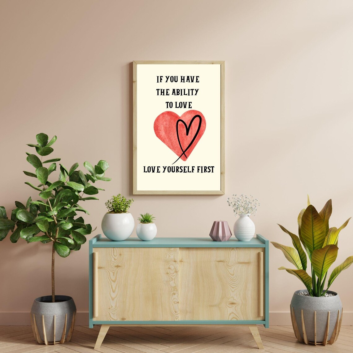 Love Yourself First, Minimalist Motivation Quote