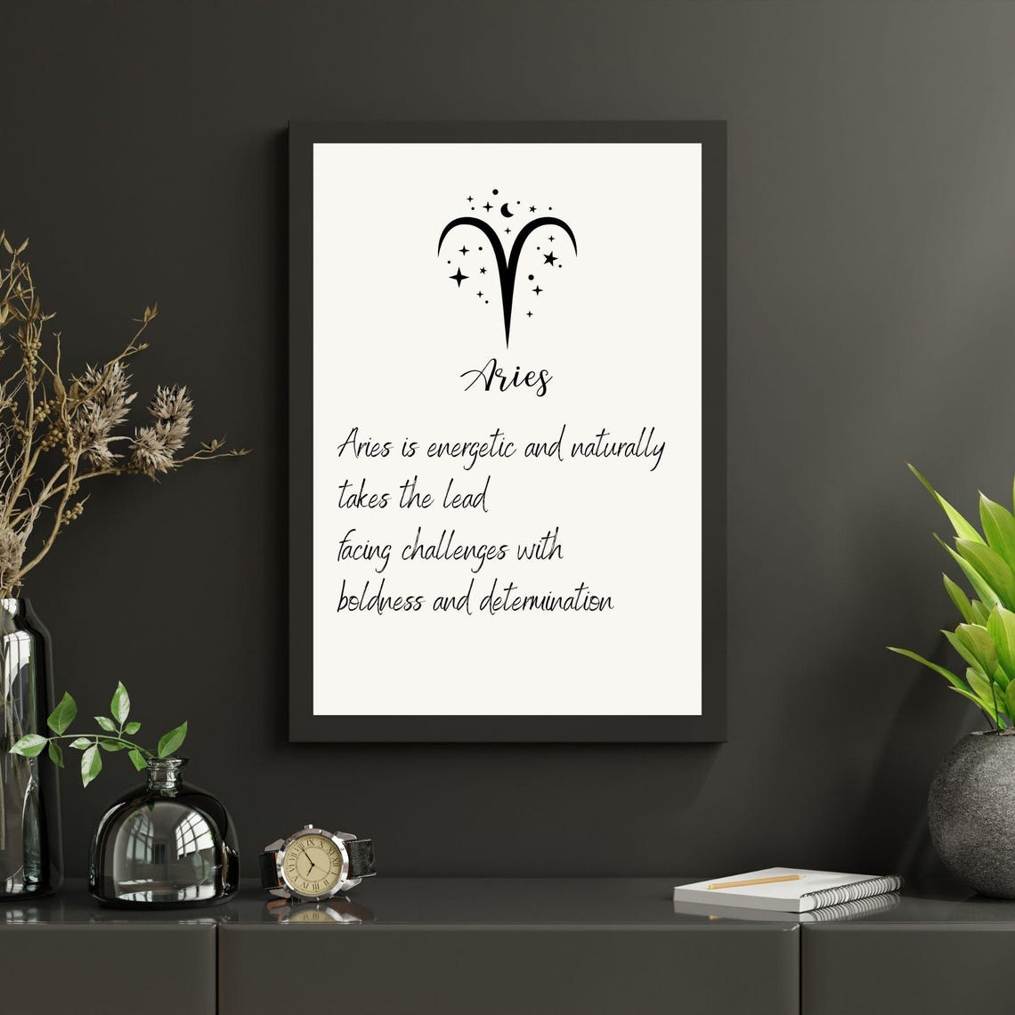 Aries Zodiac Sign Minimalist Art Print - Image 3
