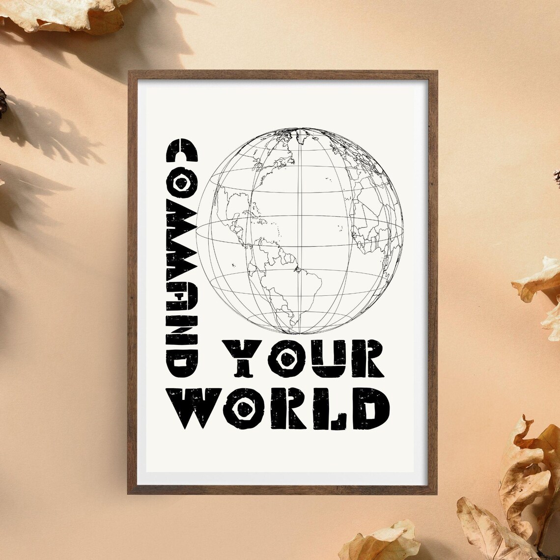 Command Your World Motivational Minimalist Art Print - Image 2