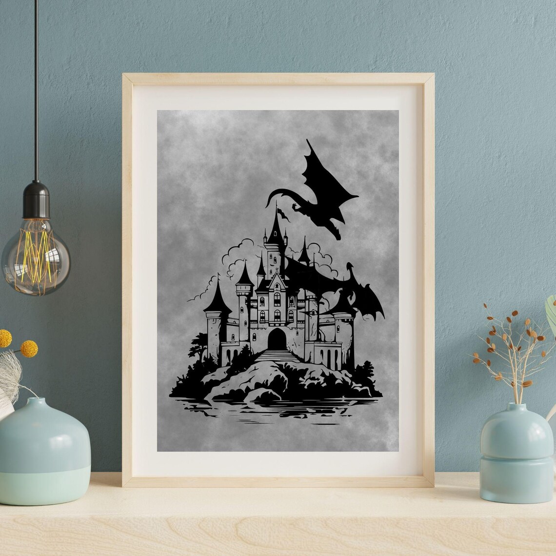Dragon Fortress Minimalist Art Print - Image 5