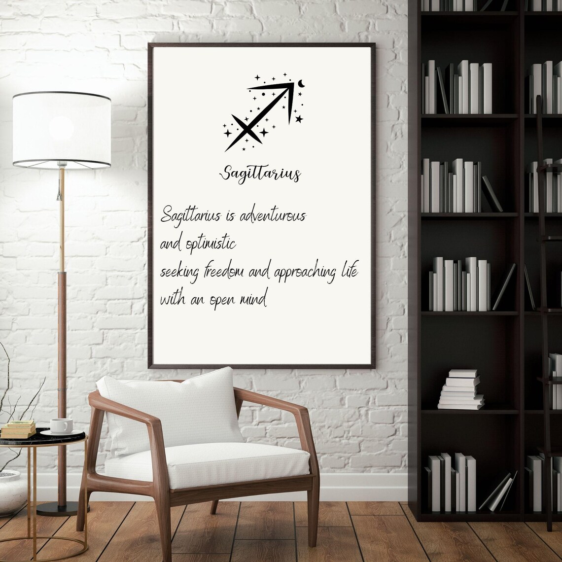 Sagittarius Zodiac Sign, Minimalist Art Print - Image 2