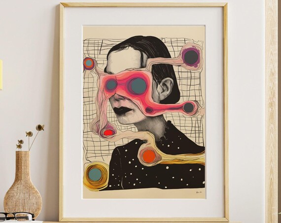 Grid Addiction No17 Unique Canvas Art Print