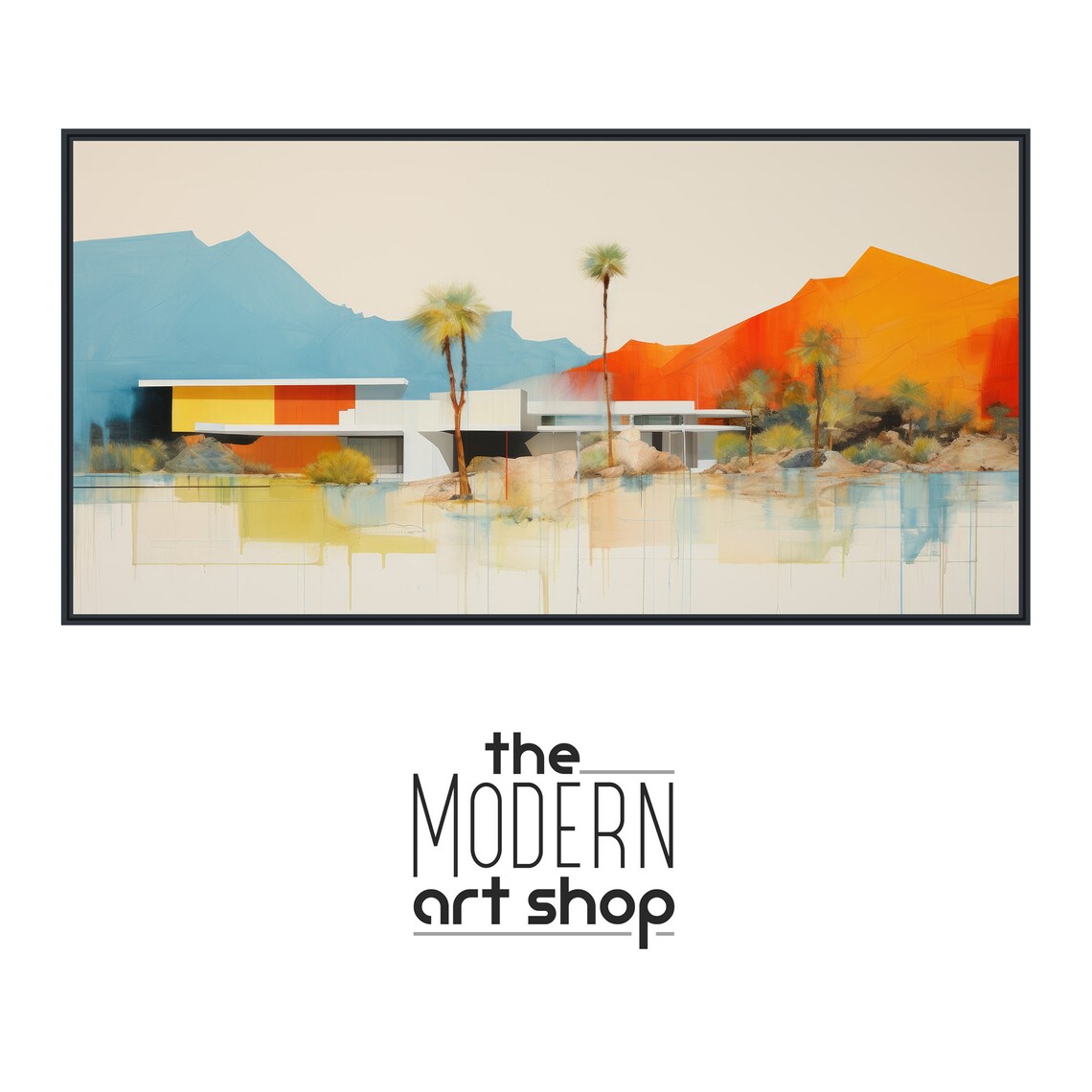 Palm Springs Mid-Century Desert Vista Art Print - Image 4