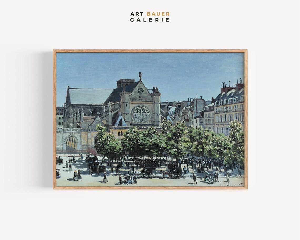 Claude Monet Saint Germain Lauxerrois 1867 Paris Church Square Poster - Image 5