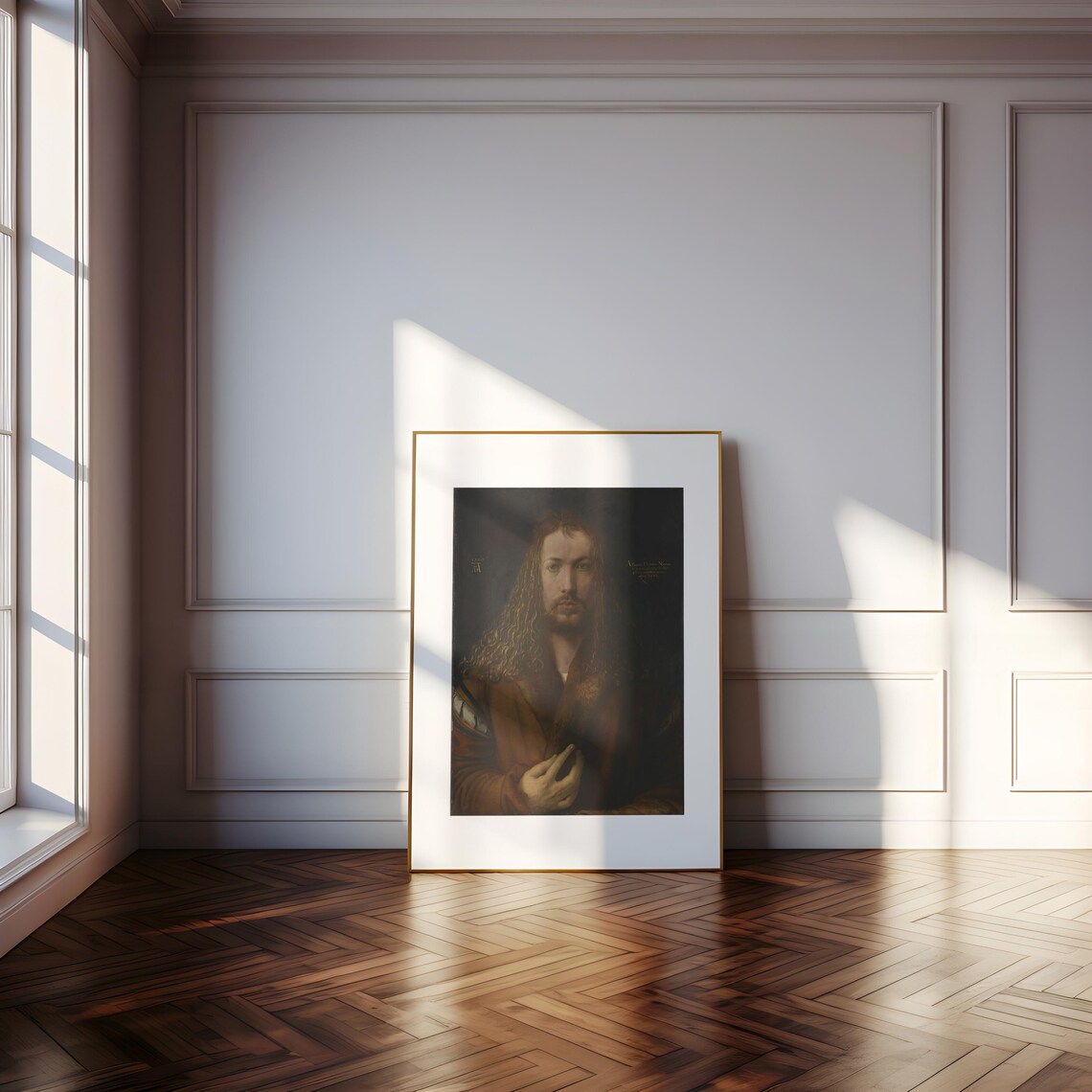 Albrecht Durer Self Portrait 1500 Golden Curls Renaissance Art Poster - Image 4
