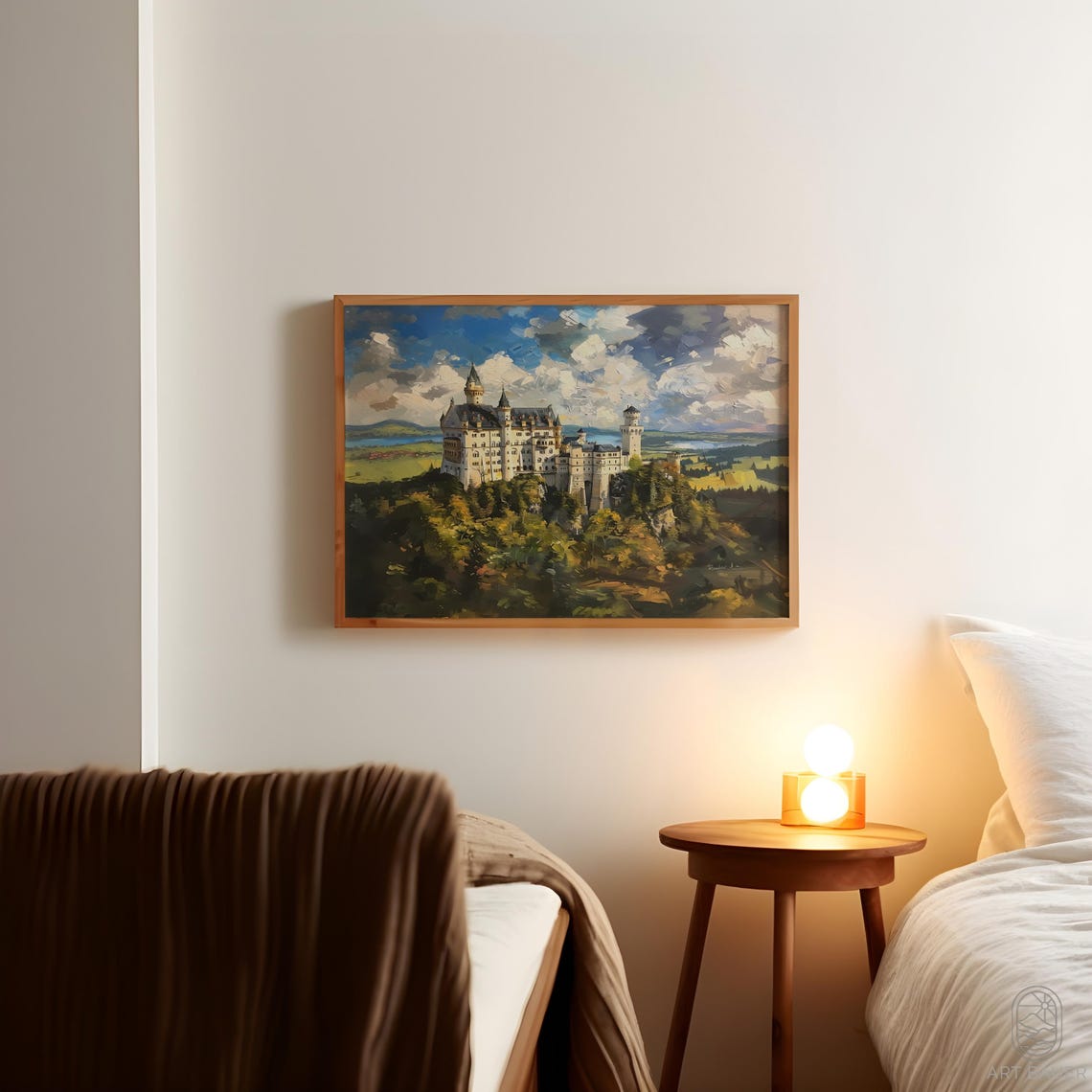 Neuschwanstein Castle Germany Summer Landscape Painting Art Print - Image 2